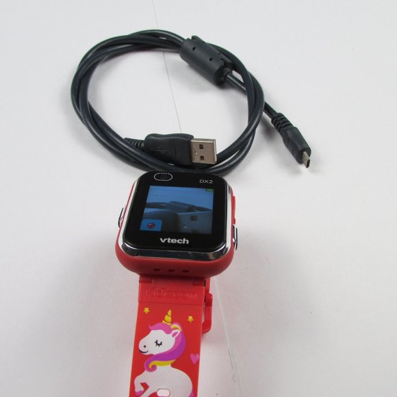 VTech KidiZoom DX2 Kids SmartWatch RARE Red Unicorn Band Working Touch Screen - Picture 10 of 16
